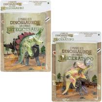 Coleção O Mundo Dos Dinossauros (Leia & Brinque): Estegossauro + Tricerátopo - Kit de Livros