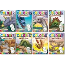 Coleção Para Colorir Dinossauros - 8 Mini Livros Infantil - Diversão Garantida Coleção Para Colorir Dinossauros - 8 Mini Livros Infantil - Diversão Garantida