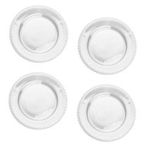 Coleção Pearl - 4 Pratos de Sobremesa (20 cm) Cristal