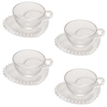 Coleção Pearl - 4 Xícaras de Chá