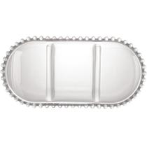 Coleção Pearl - Petisqueira Oval (3 Divisórias) Coleção Pearl - Petisqueira Oval (3 Divisórias)