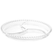 Coleção Pearl - Petisqueira Redonda (3 Divisórias) Cristal Coleção Pearl - Petisqueira Redonda (3 Divisórias) Cristal