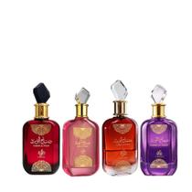 Coleçao Perfume Arabe Sabah Al Ward Eau de Parfum Tradicional, Sugar, ValentineDalilah 4x100ml Coleçao Perfume Arabe Sabah Al Ward Eau de Parfum Tradicional, Sugar, ValentineDalilah 4x100ml