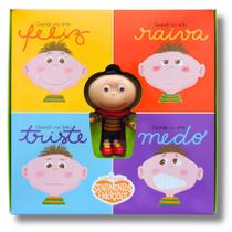Coleção Sentimentos e Emoções - Boneco + 4 Livros: Feliz, Raiva , Triste e Medo - Didático Coleção Sentimentos e Emoções - Boneco + 4 Livros: Feliz, Raiva , Triste e Medo - Didático