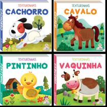 Coleção Texturinhas: Cachorro, Cavalo, Pintinho, Vaquinha