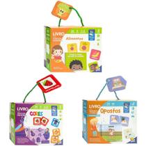 Coleção todolivro play 2 anos jogo da memória + quebra-cabeça - 3 vol: alimentos + cores + opostos