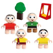 Coleção Turma Da Mônica 4 Bonecos Com Blocos Balanço - Monte Líbano