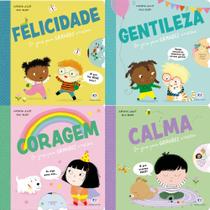 Coleção um guia para grandes emoções - 4 vol: felicidade, gentileza, coragem, calma - Kit de Livros