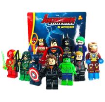 Coleção Vingadores e Liga da justiça com 8 cm Compatível a Lego