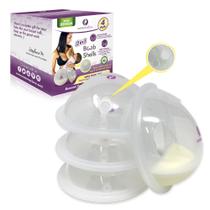 Colecionador de leite Breast Shells Mommyz Love, pacote com 4 tampões