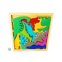 Colecione e Encaixe MDF Dinossauros Toymix Brinquedo Infantil de Encaixar e Empilhar Colecione e Encaixe MDF Dinossauros Toymix Brinquedo Infantil de Encaixar e Empilhar