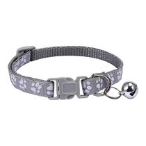Coleira Ajustável para Cães e Gatos, Pingente com Sino, Nylon Leve, 7 Cores, Para Raças Pequenas, Cinza Coleira Ajustável para Cães e Gatos, Pingente com Sino, Nylon Leve, 7 Cores, Para Raças Pequenas, Cinza