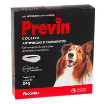 Coleira Anti Pulgas e Carrapatos Coveli Previn para Cães - 24 g