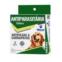 Coleira Antiparasitária Antipulgas e Carrapatos Dugs 17g 56cm World