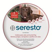 Coleira Antipulgas Carrapatos Bayer Seresto Cães Acima 8 Kg