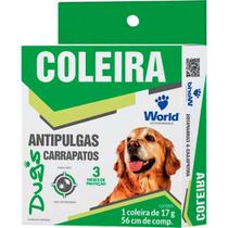 Coleira Antipulgas e Carrapatos 56cm 1 col.de 17g WORLD