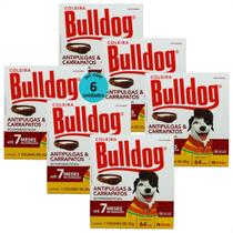 Coleira antipulgas e carrapatos bulldog 7 com 64cm e 25g para cães coveli kit com 6 Coleira antipulgas e carrapatos bulldog 7 com 64cm e 25g para cães coveli kit com 6