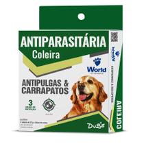 Coleira Antipulgas E Carrapatos Dugs 3 Meses De Proteção Para Cães 56cm World Veterinária