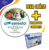 Coleira Antipulgas e Carrapatos Elanco Seresto para Cães e Gatos até 8 Kg