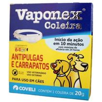 Coleira antipulgas e carrapatos vaponex - 64 cm - coveli