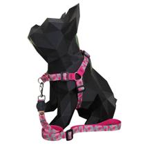 Coleira antipuxão para cachorro com guia de passeio modelo peitoral