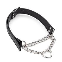 Coleira Bondage em Corrente com Coração Ajustável Coleira Bondage em Corrente com Coração Ajustável