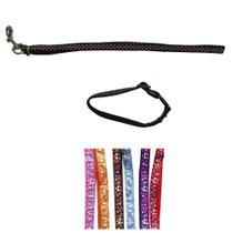 Coleira C/Guia Para Cães Até 12kg Variadas - Sap