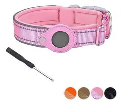 Coleira Cachorro Com Case Suporte Capa Para Airtag Laranja G