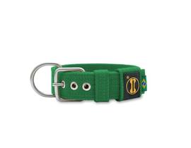 Coleira Cachorro Grande Pit Bull Fit Cor:Verde Tamanho: M