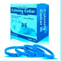 Coleira Calmante Anti Stress/Agitação/Irritação Para Cães E Gatos com 4 Peças