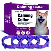 Coleira Calmante Anti Stress/Agitação/Irritação Para Cães E Gatos com 4 Peças