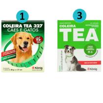 Coleira Cão Contra Pulga/Carrapato M com 3 unid. + 1 Coleira G König