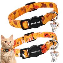 Coleira Cat Aring Pet Fall com sino e pingente, pacote com 2 unidades ajustáveis