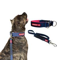 Coleira com Fecho em Nylon + Guia para Cães de Grande Porte
