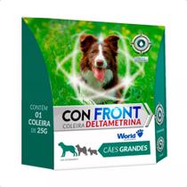 Coleira Con Front Deltametrina 25g Cães Grande World Veterinaria Antipulgas e Anti Carrapatos Coleira Con Front Deltametrina 25g Cães Grande World Veterinaria Antipulgas e Anti Carrapatos