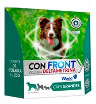 Coleira Confront Deltametrina 25 G 60cm Para Cães - World Coleira Confront Deltametrina 25 G 60cm Para Cães - World
