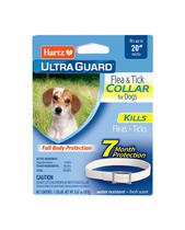 Coleira contra pulgas e carrapatos Hartz UltraGuard para cães de 7 meses branca