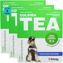 Coleira Contra Pulgas E Carrapatos Para Cães Pequenos Kit com 3