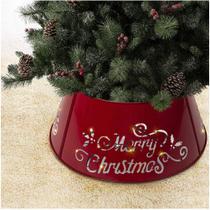 Coleira de árvore Glitzhome Snowflake Diecut Metal galvanizado 21 cm D