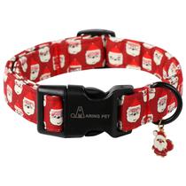 Coleira de cachorro Aing Pet ajustável vermelha Papai Noel de Natal Coleira de cachorro Aing Pet ajustável vermelha Papai Noel de Natal