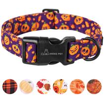 Coleira de cachorro Aing PET Halloween Purple Pumpkin para cães pequenos