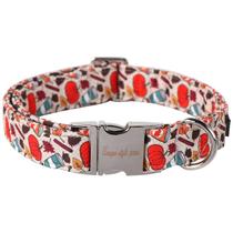 Coleira de cachorro de estilo exclusivo Paws Halloween Pumpkin Metal Fivela