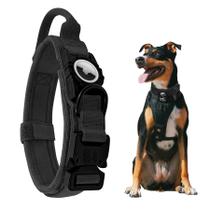 Coleira de cachorro Tactical AirTag Heavy Duty GPS para cães de médio/grande porte Coleira de cachorro Tactical AirTag Heavy Duty GPS para cães de médio/grande porte
