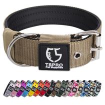 Coleira de cachorro TSPRO Tactical Military de 3,8 cm de largura em nylon para cães