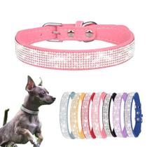 Coleira de cachorro YOUALSO Bling Rhinestone Diamond para cães pequenos