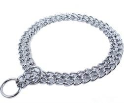 Coleira de corrente para cães JWPC Iron Metal Double Chain para cães