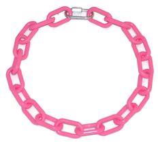 Coleira de corrente plástica para cabra 91 cm rosa grande 36"