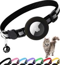 Coleira de gato Dgerp Airtag Breakaway Reflective com etiqueta Apple Air