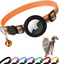 Coleira de Gato Dgerp com AirTag - Refletiva e com Sininho - Sistema Breakaway