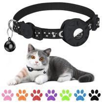 Coleira de gato Simket Airtag Breakaway com sino para meninas e gatos Coleira de gato Simket Airtag Breakaway com sino para meninas e gatos